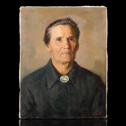 Картина "Портрет пожилой женщины", художник Милидеев Л.В.