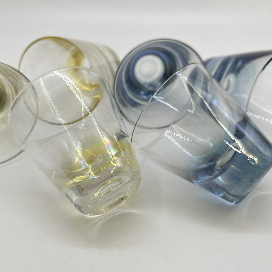 Набор стопок на 6 персон (в подборе), цветное стекло