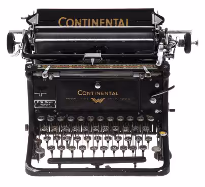Машинка печатная "Continental", металл, пластик, мануфактура "Wanderer Werke", Германия, 1930-1940 гг.