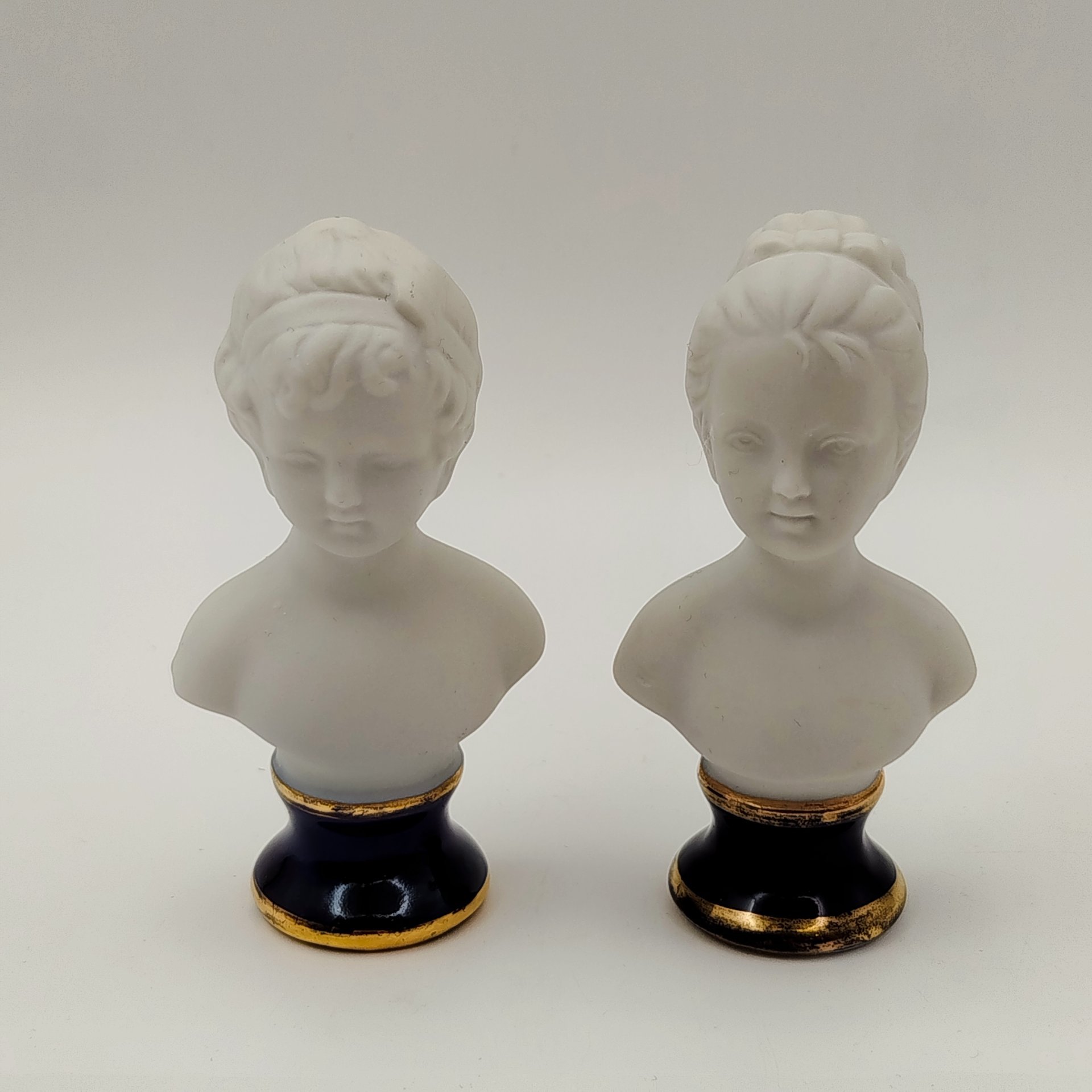 Парные миниатюрные бюсты "Александр и Луиза Броньяр" по мотивам произведения Жана Антуана Гудона