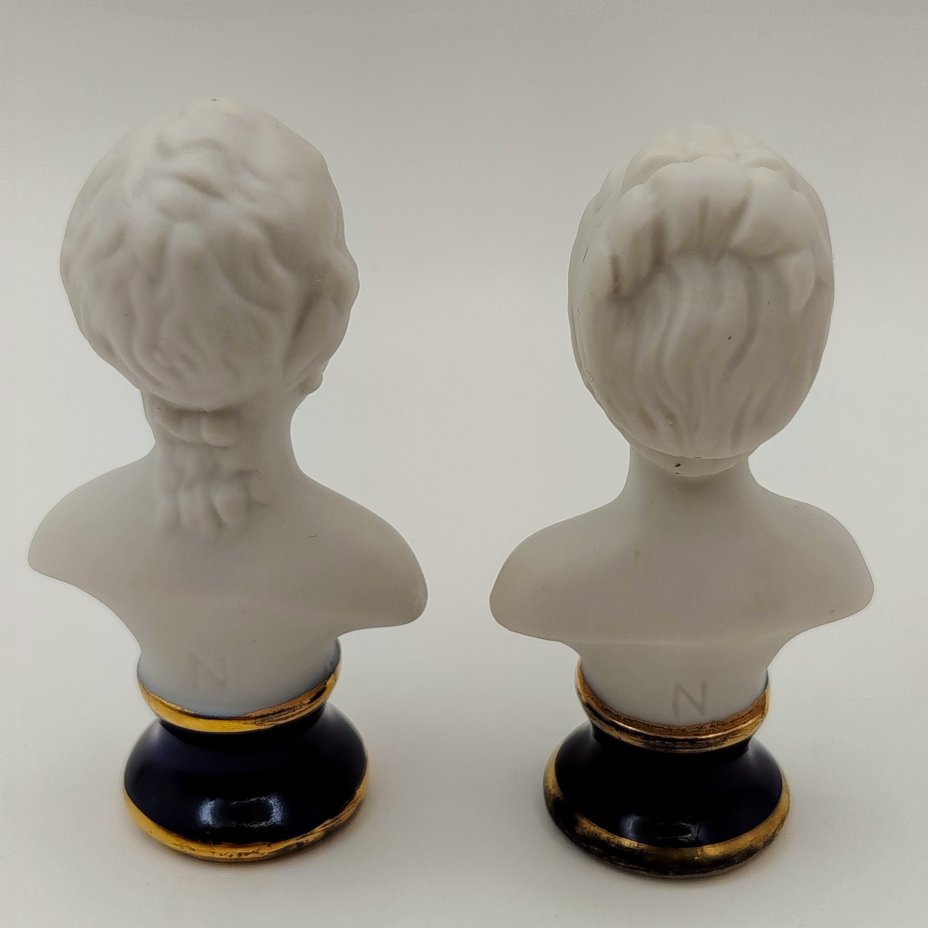 Парные миниатюрные бюсты "Александр и Луиза Броньяр" по мотивам произведения Жана Антуана Гудона