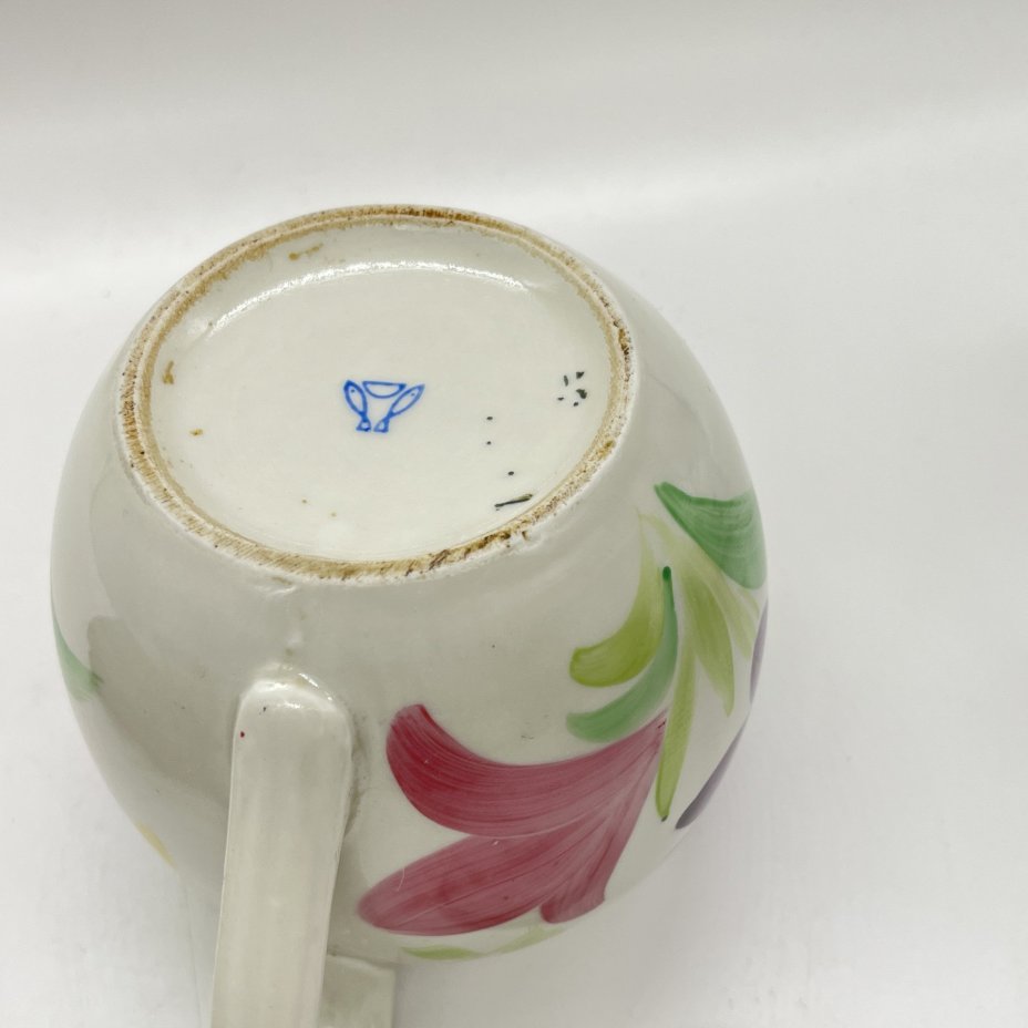 Чайник заварочный с расписным цветочным декором, фарфор, роспись, золочение, Первомайский фарфоровый завод (Песочное), СССР, 1976-1991 гг.