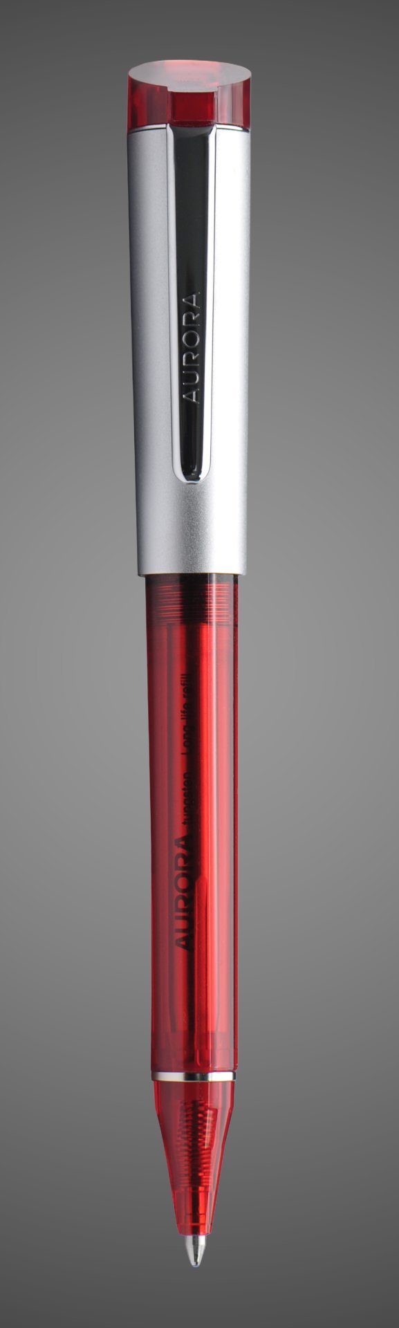 Шариковая ручка Aurora Kappa Red satin chrome CT, в подарочной коробке, Лаки и смолы: смола, хром