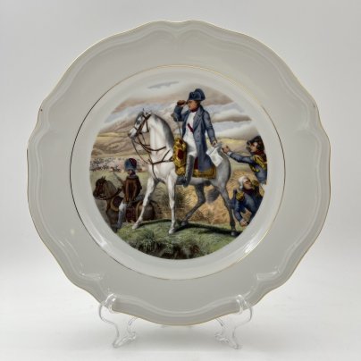 Тарелка декоративная, украшенная изображением Наполеона Бонопарта, фарфор, деколь, золочение, Schirnding Bavaria, Германия, 1974-1989 гг.