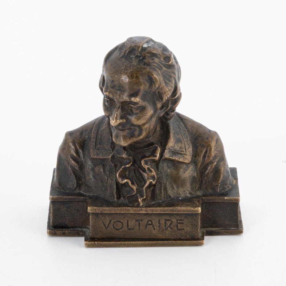 Бюст "Voltaire" ("Вольтер") по модели скульптора Ханса Мюллера (Hans Muller), бронза, литье