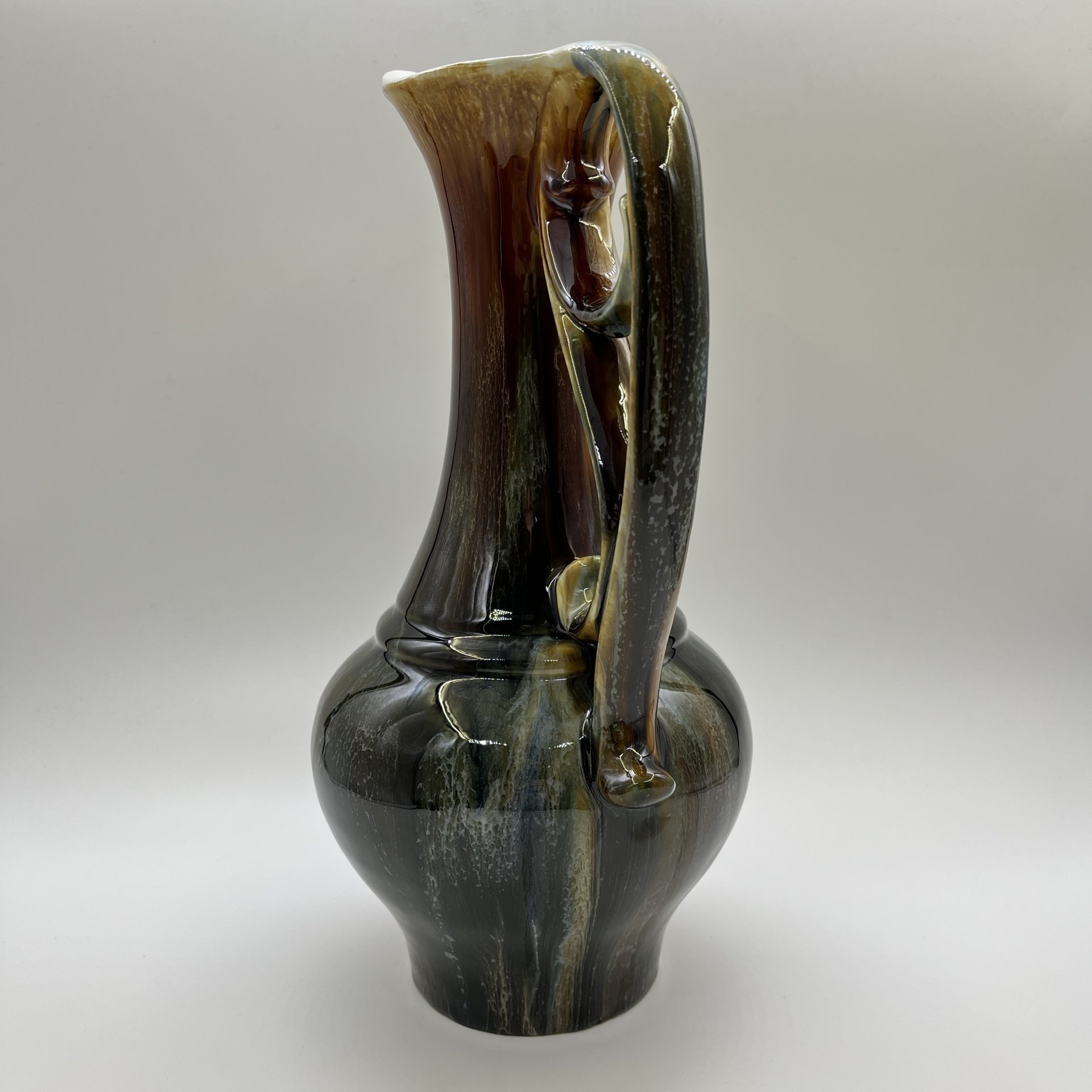 Кувшин, керамика, цветные поливы, СССР, 1970-1990 гг.