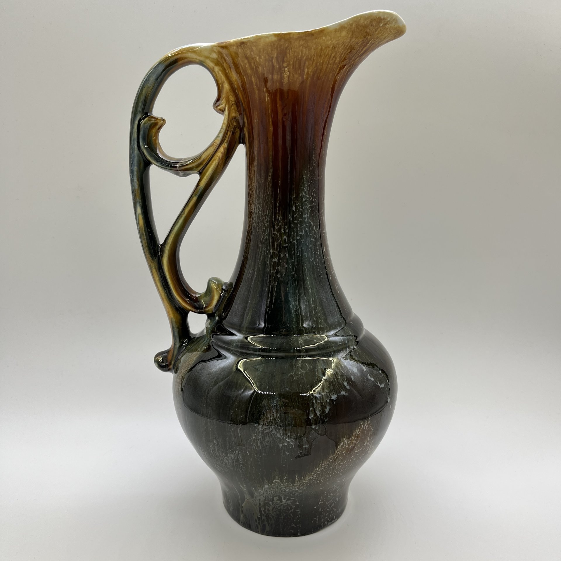 Кувшин, керамика, цветные поливы, СССР, 1970-1990 гг.