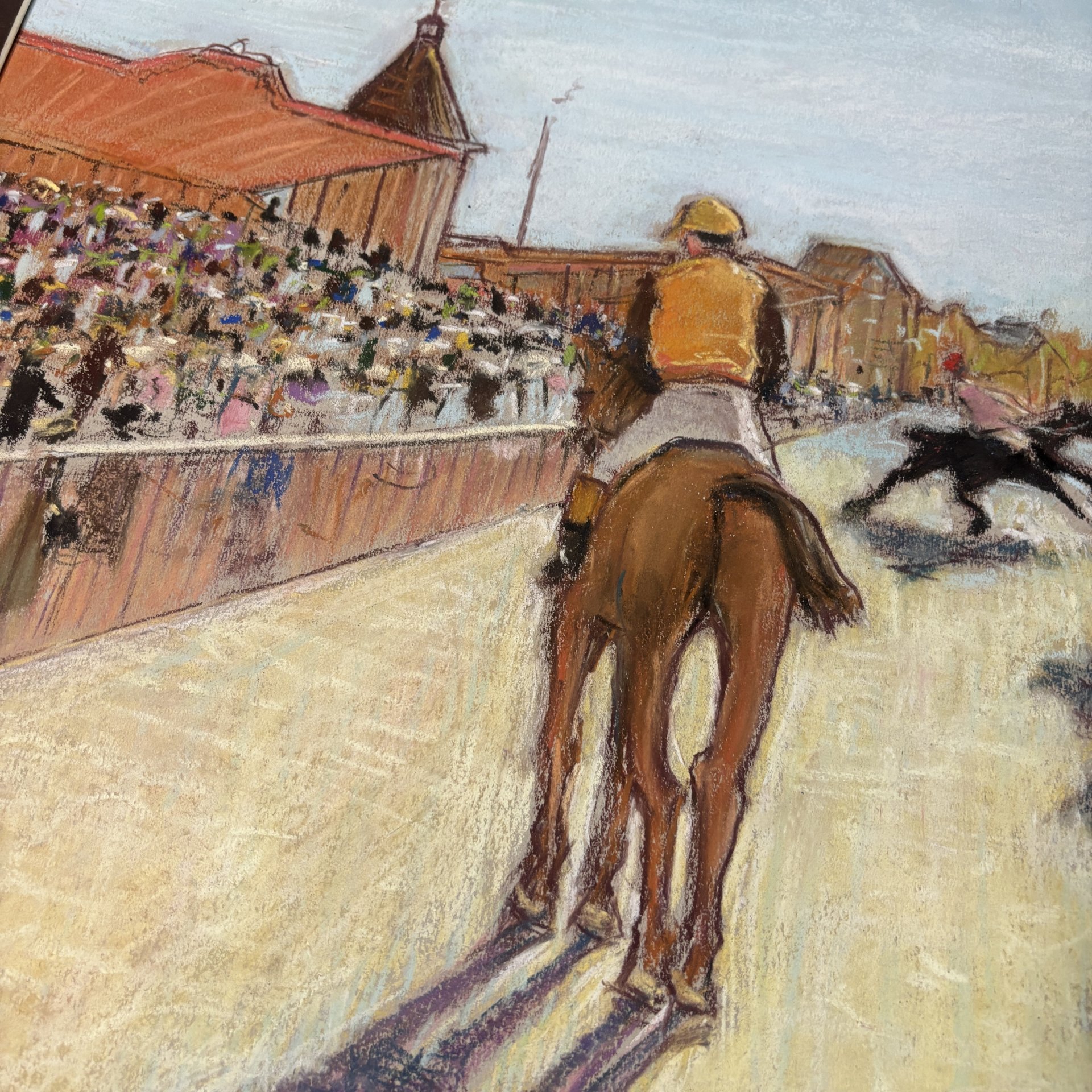 Графическая работа в паспарту "Парад", автор Эдгар Дега, копиист Жорж Фирсов, бумага, пастель, Российская Федерация, 2025 г.