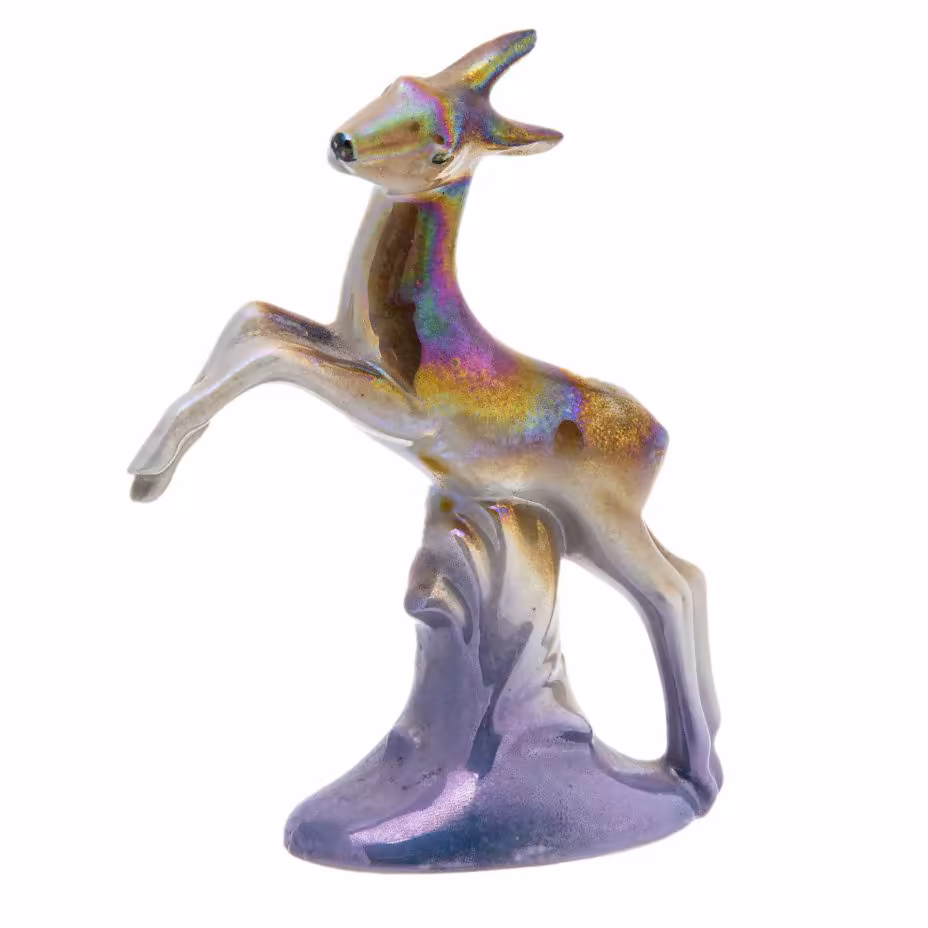 Статуэтка "Косуля", фарфор, аэрография, люстр, Германия, 1950-1970 гг.
