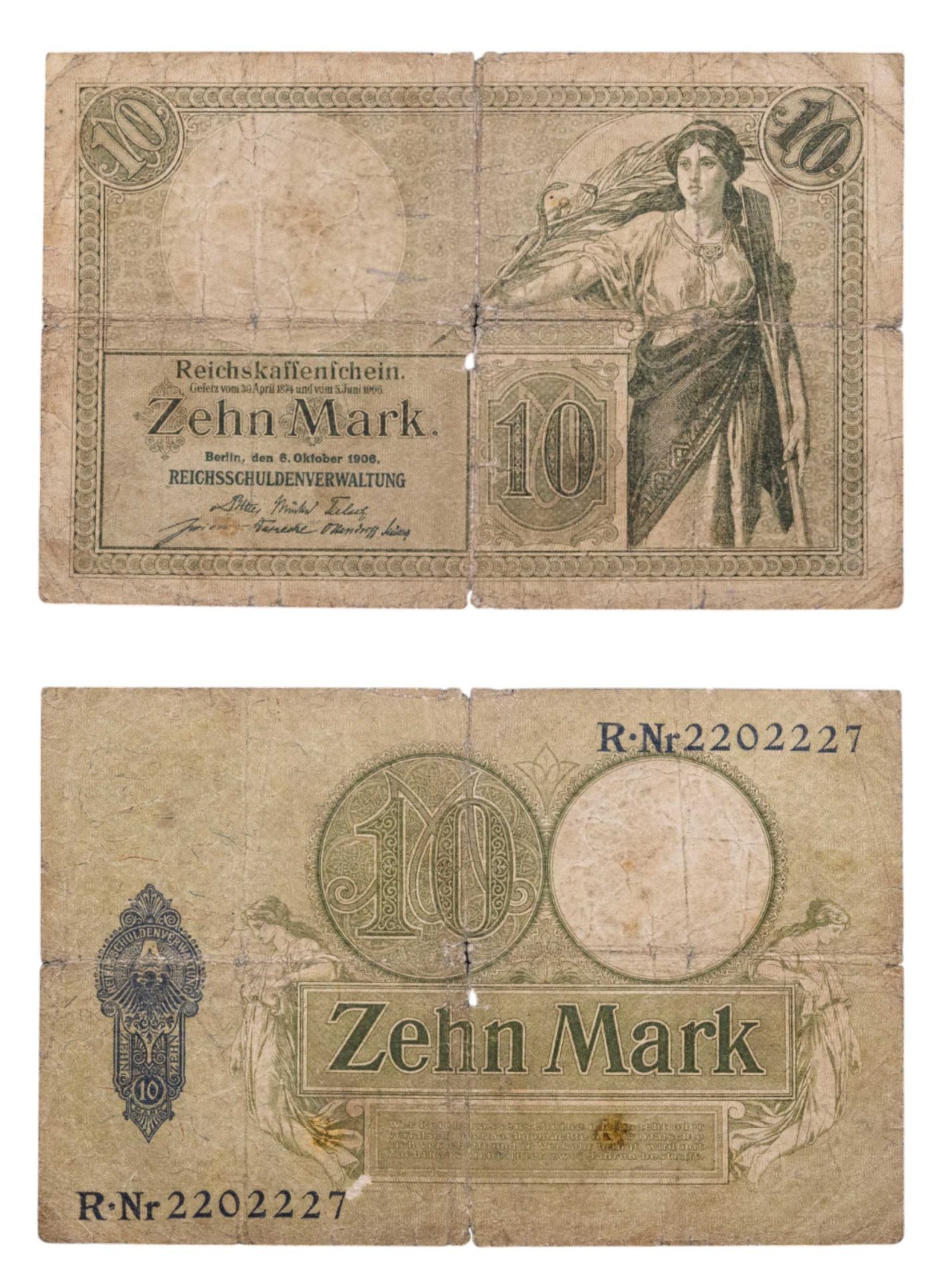 Германия 10 марок 1906