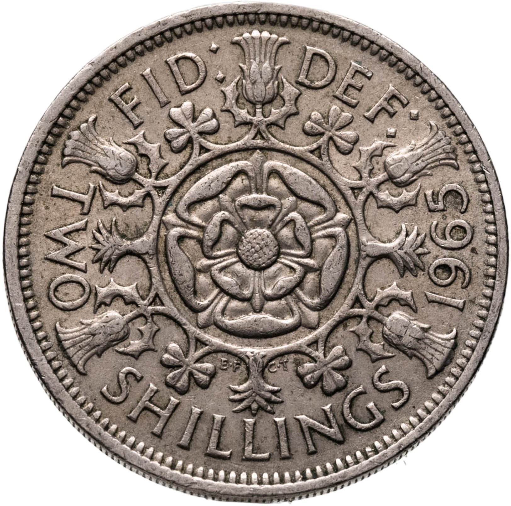 Великобритания 2 шиллинга (флорин, shillings) 1965