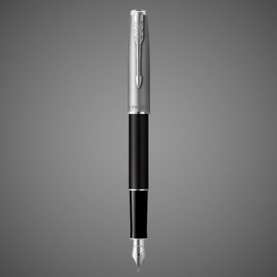 Перьевая ручка Parker Sonnet Entry Point Black Steel CT, перо: F, цвет чернил: black, в подарочной упаковке, Металлы: нержавеющая сталь, палладий, пластик