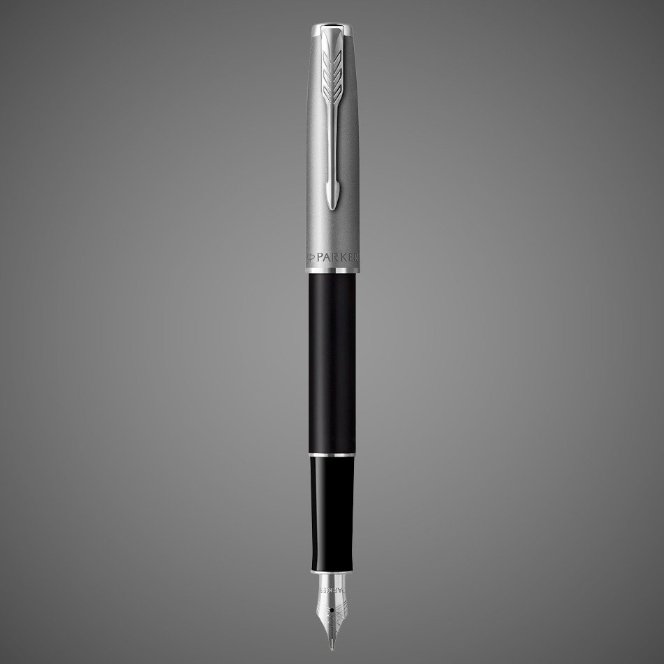 Перьевая ручка Parker Sonnet Entry Point Black Steel CT, перо: F, цвет чернил: black, в подарочной упаковке, Металлы: нержавеющая сталь, палладий, пластик