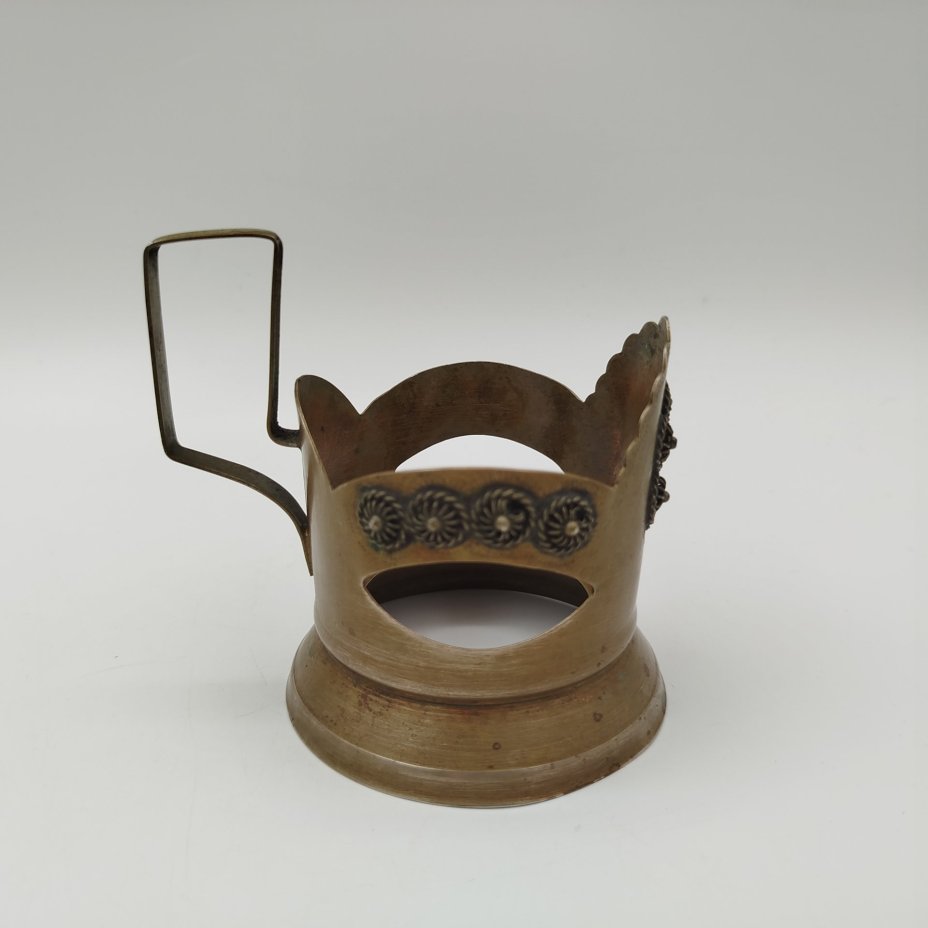 Подстаканник "Бусины" ("Шишки"), латунь, СССР, 1970-1990 гг.