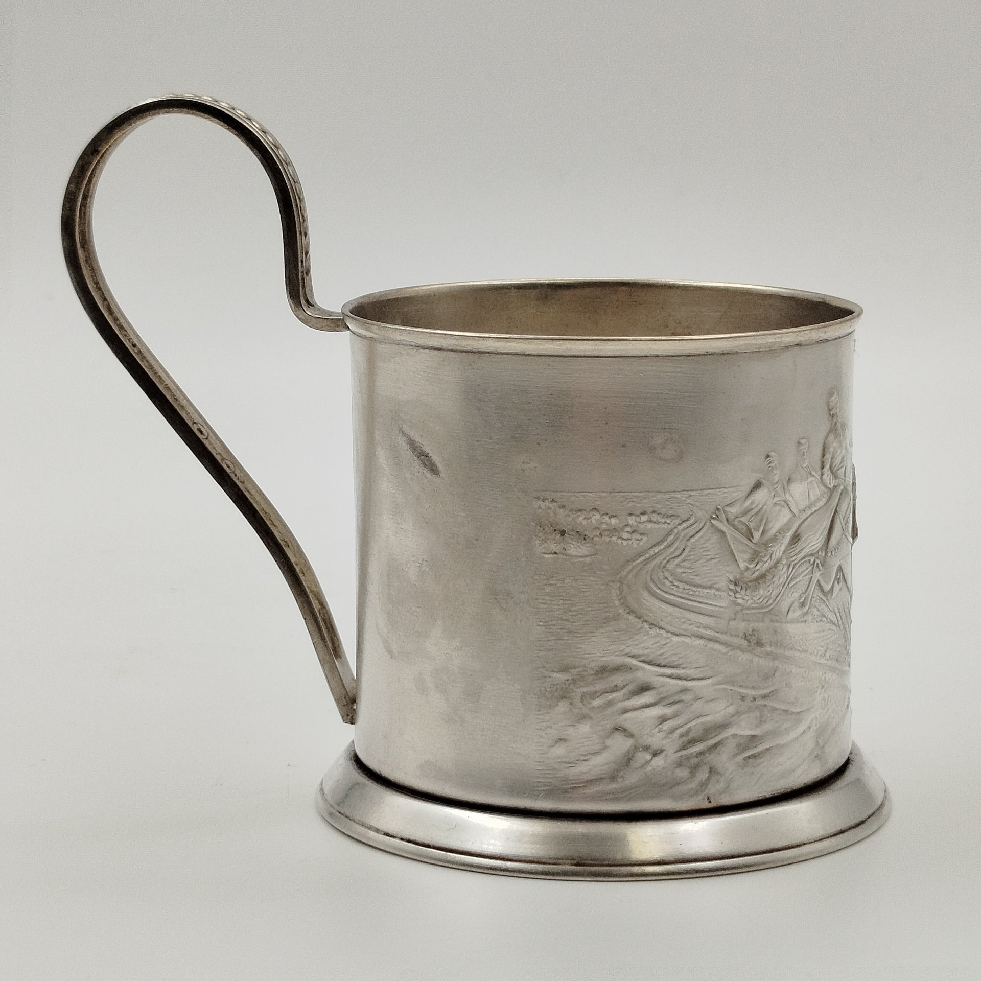 Подстаканник «Зимняя тройка», мельхиор (медь-никель), Мстерский завод художественных изделий «Ювелир», 1960-1990 гг.