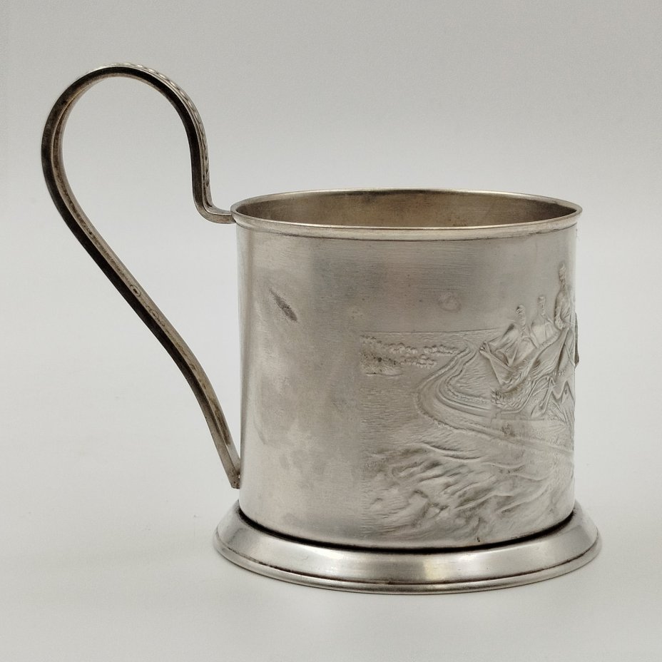 Подстаканник «Зимняя тройка», мельхиор (медь-никель), Мстерский завод художественных изделий «Ювелир», 1960-1990 гг.