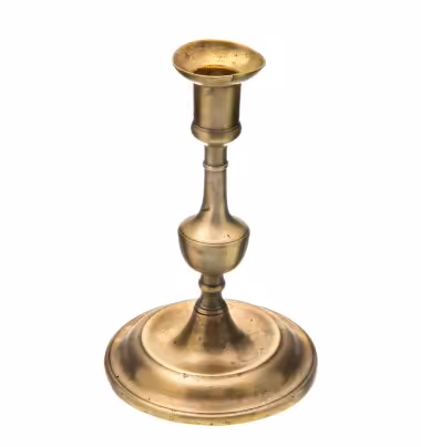 Подсвечник винтажный для одной свечи, латунь, Российская империя, 1890-1900 гг., Фабрика Юдина