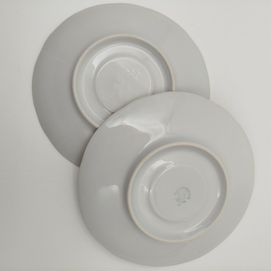 Набор чайный с цветочным декором на 2 персоны (сахарница, молочник, 2 чайные пары), "Gebrüder Benedikt"