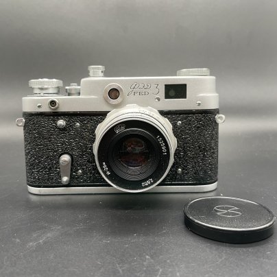 Фотоаппарат "ФЭД-3" с объективом "Индустар-61" в родном кофре, Харьковский машиностроительный завод им. Дзержинского (ФЭД)