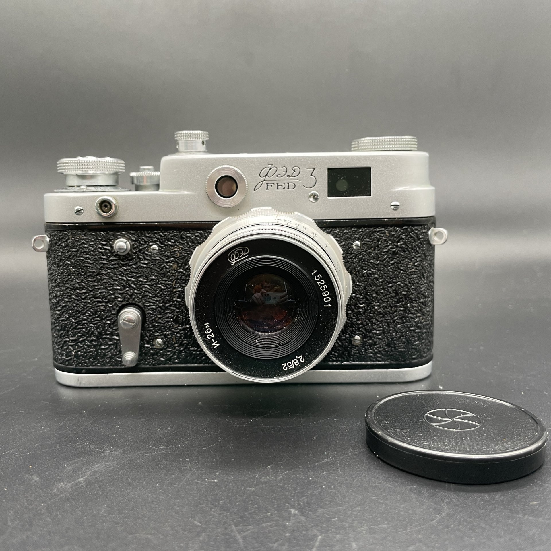 Фотоаппарат "ФЭД-3" с объективом "Индустар-61" в родном кофре, Харьковский машиностроительный завод им. Дзержинского (ФЭД)