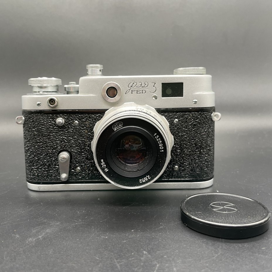 Фотоаппарат "ФЭД-3" с объективом "Индустар-61" в родном кофре, Харьковский машиностроительный завод им. Дзержинского (ФЭД)