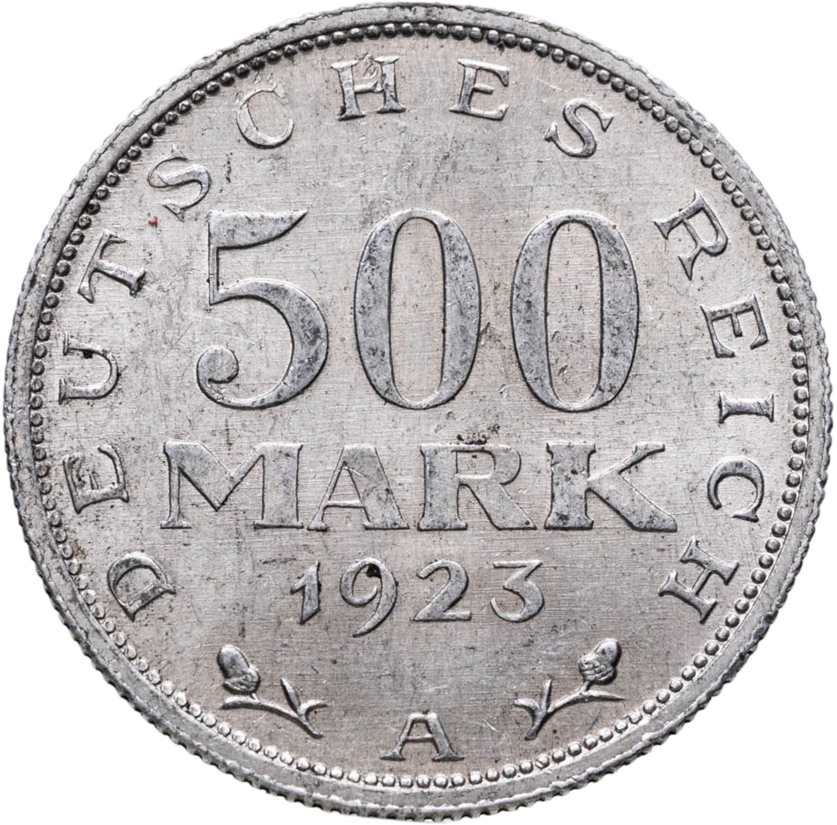 Германия 500 марок (mark) 1923 A  знак монетного двора "A" — Берлин
