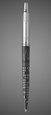 Шариковая ручка Parker Jotter New York Black CT, стержень: M, цвет чернил: blue, в подарочной упаковке, Лаки и смолы: лак, нержавеющая сталь