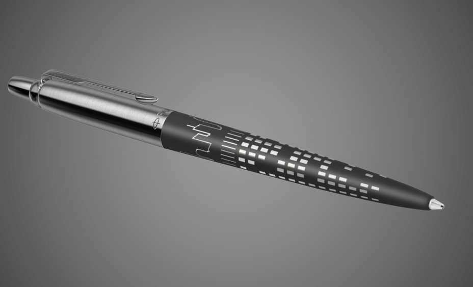 Шариковая ручка Parker Jotter New York Black CT, стержень: M, цвет чернил: blue, в подарочной упаковке, Лаки и смолы: лак, нержавеющая сталь