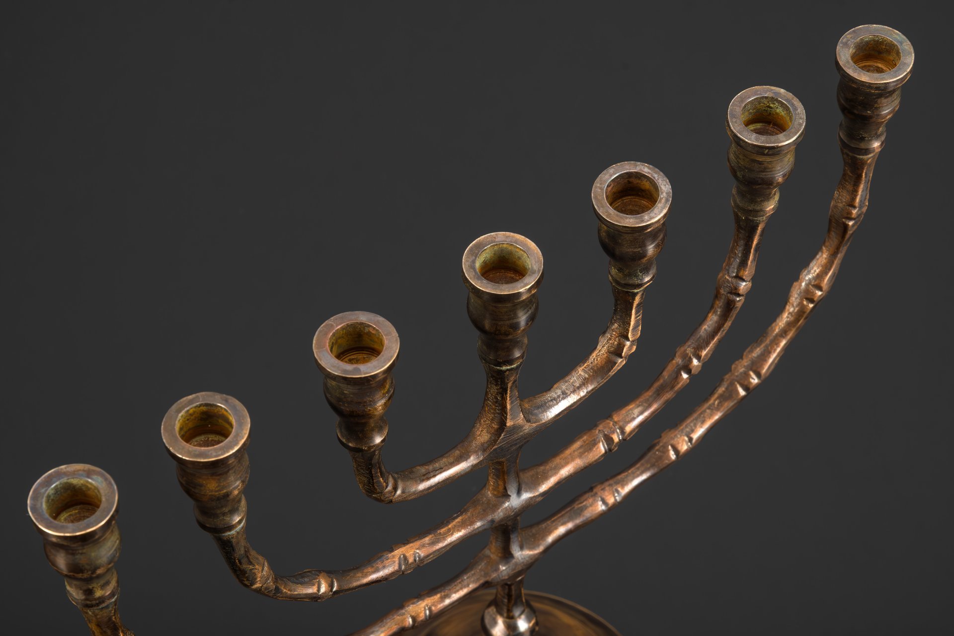 Менора (еврейский храмовый семисвечник), латунь, Европа, 1970-1990 гг.