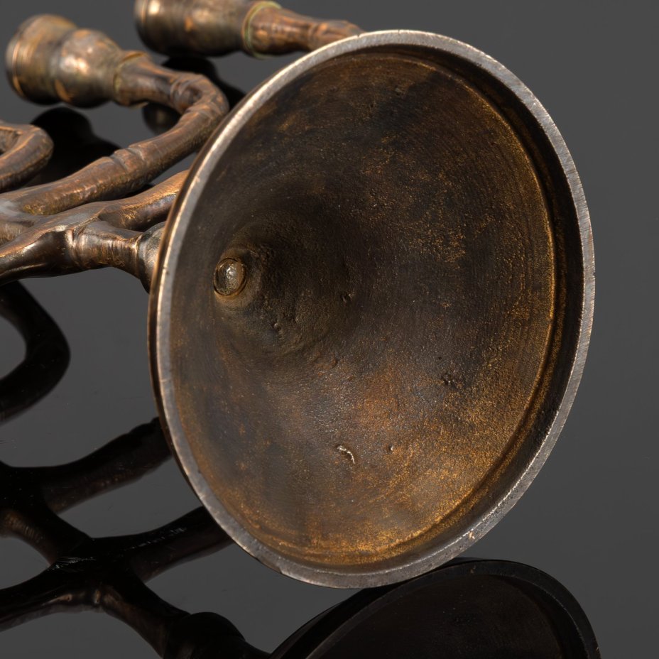 Менора (еврейский храмовый семисвечник), латунь, Европа, 1970-1990 гг.