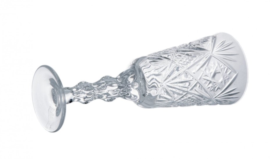 Набор из 6 фужеров с рельефным рисунком, стекло, СССР, 1980-1990 гг.