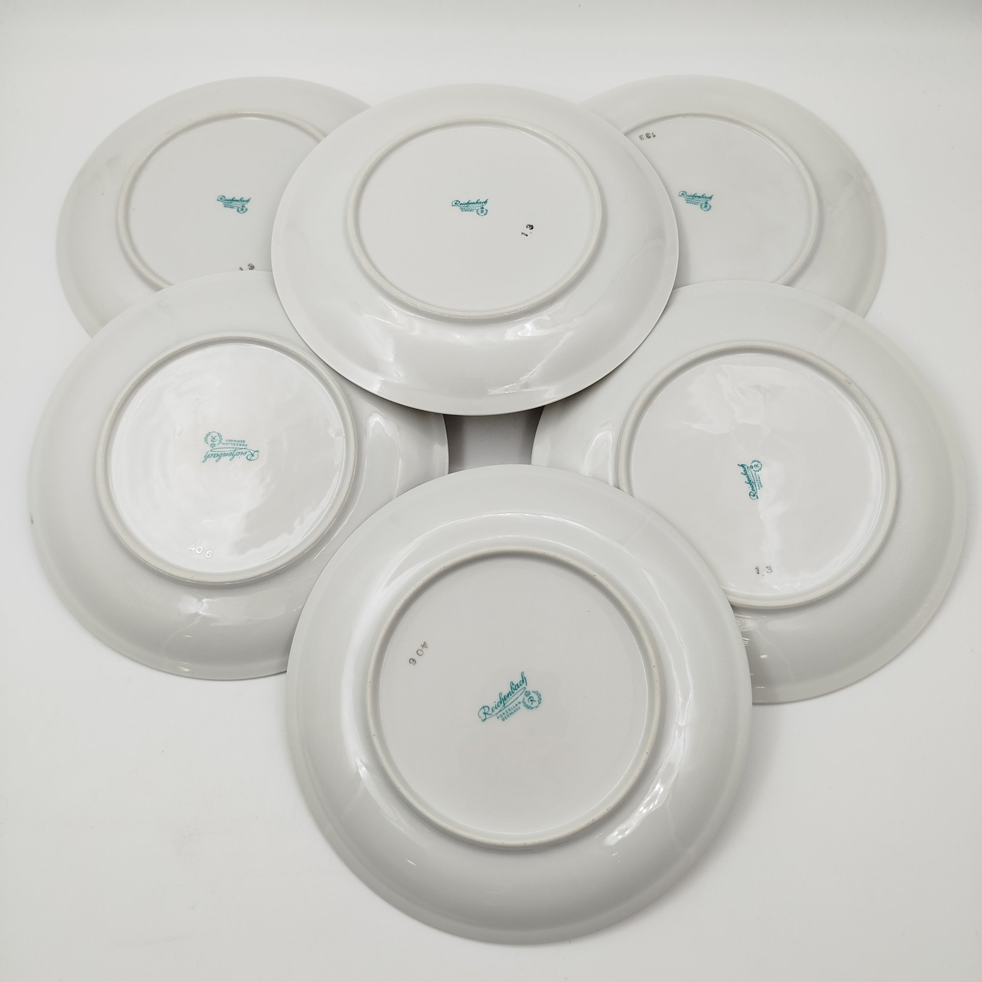 Набор из 6-ти десертных тарелок "Мейсенский букет"