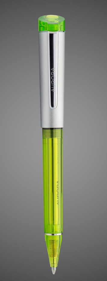 Шариковая ручка Aurora Kappa Green satin chrome CT, в подарочной коробке, Лаки и смолы: смола, хром