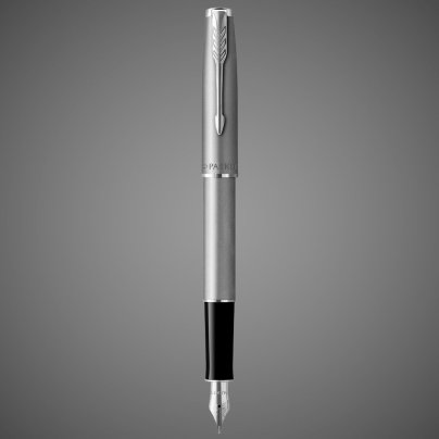 Перьевая ручка Parker Sonnet Entry Point Stainless Steel CT, перо: F, цвет чернил: black, в подарочной упаковке, Металлы: нержавеющая сталь, палладий, пластик