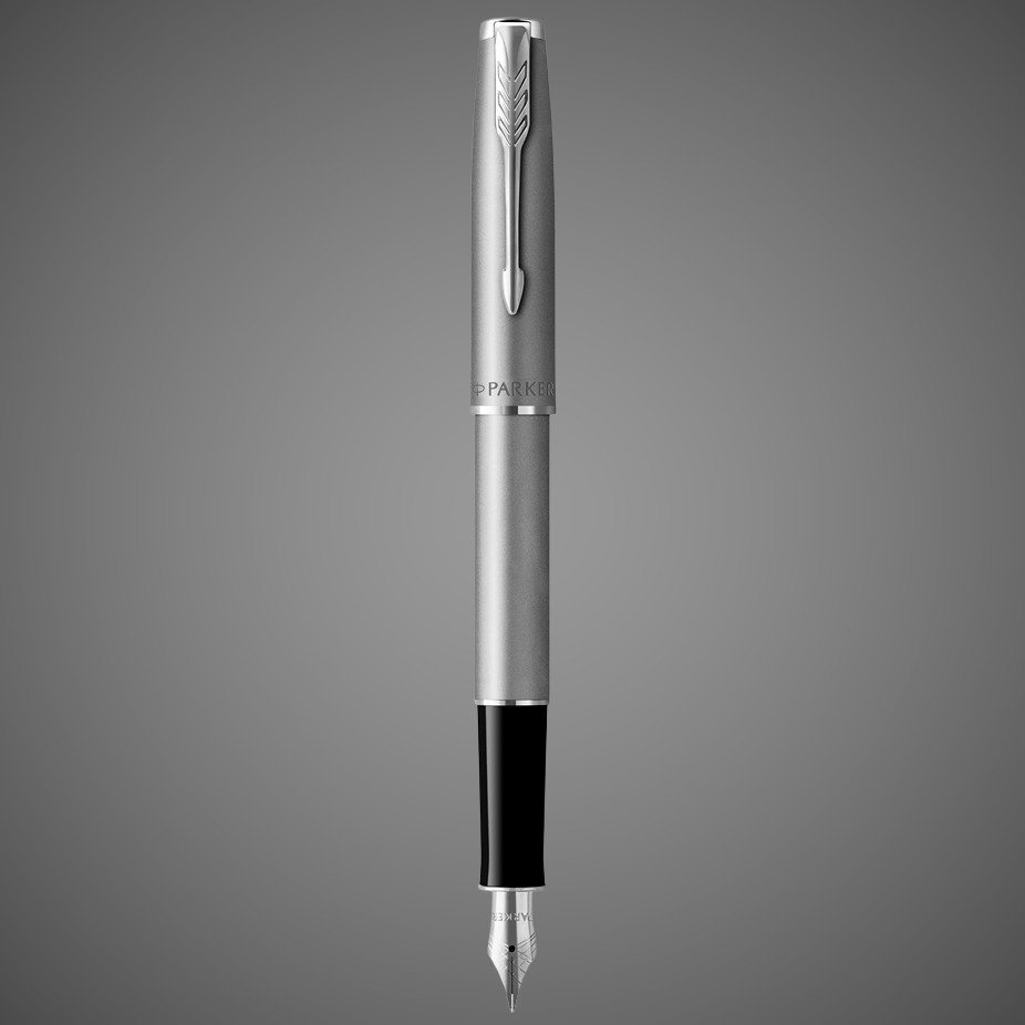 Перьевая ручка Parker Sonnet Entry Point Stainless Steel CT, перо: F, цвет чернил: black, в подарочной упаковке, Металлы: нержавеющая сталь, палладий, пластик