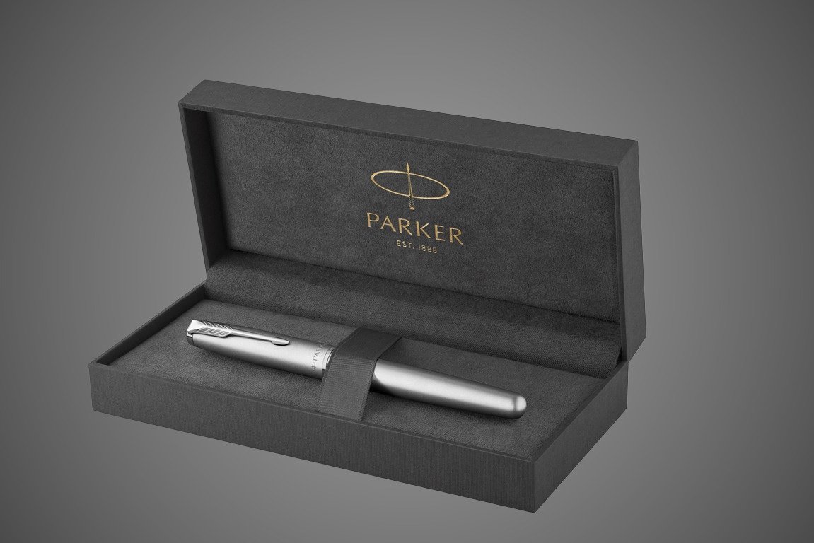Перьевая ручка Parker Sonnet Entry Point Stainless Steel CT, перо: F, цвет чернил: black, в подарочной упаковке, Металлы: нержавеющая сталь, палладий, пластик