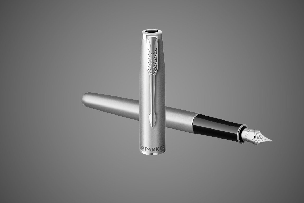 Перьевая ручка Parker Sonnet Entry Point Stainless Steel CT, перо: F, цвет чернил: black, в подарочной упаковке, Металлы: нержавеющая сталь, палладий, пластик