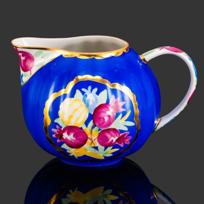 Молочник из сервиза "Красавица", автор росписи Леонов П.В., Дулевский фарфоровый завод (Дулёво)