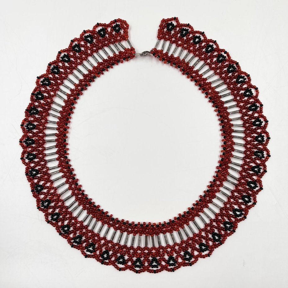 Бусы винтажные, бисер, металл, СССР, 1980-1990 гг.