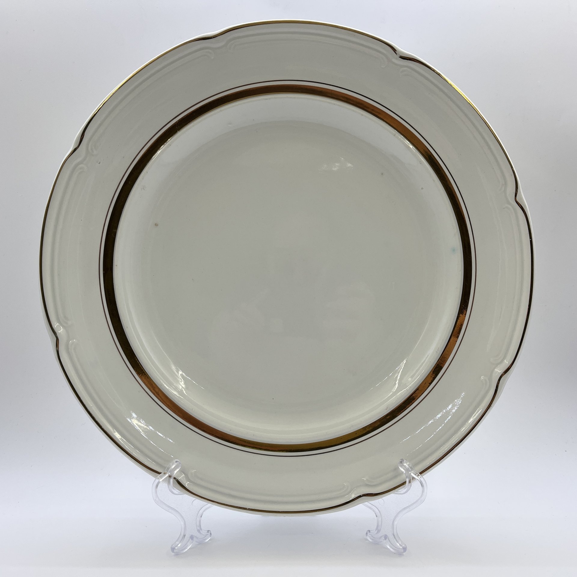 Набор из 2-х блюд (в подборе), фаянс, золочение, Конаковский фаянсовый завод им. М.И. Калинина (ЗиК Конаково), СССР, 1962-1974 гг.