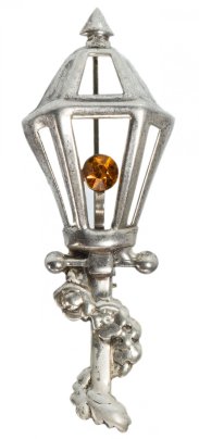 Брошь со вставкой "Фонарь", серебро 925 пр., Великобритания, 1960-2000 гг.
