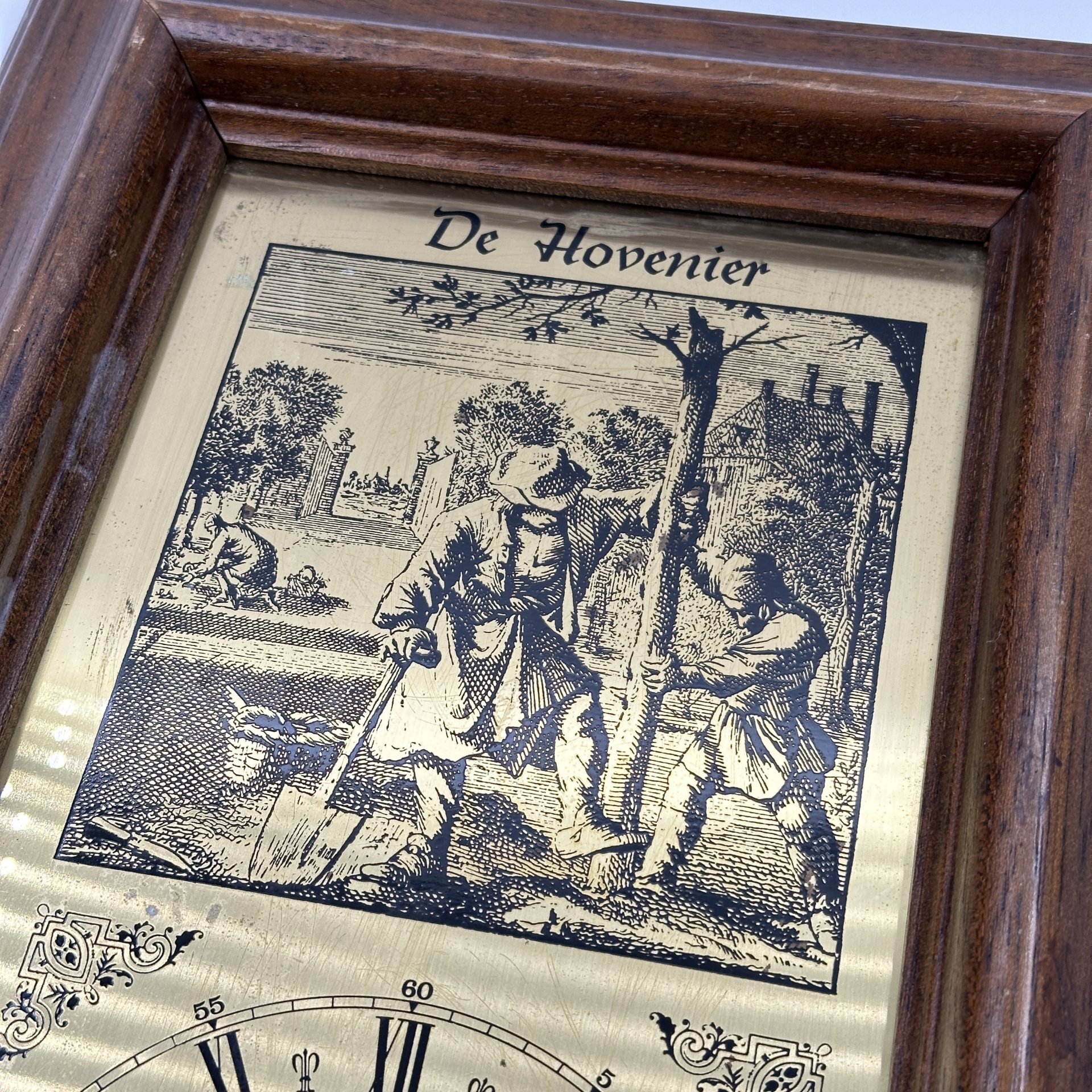 Часы настенные с гравюрой "De Hovenier" (Садовник)