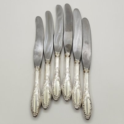 Набор столовых ножей "Пламя" на 6 шт., мНЦ (медь-никель-цинк), СССР, 1970-1990 гг.