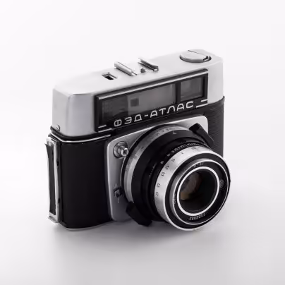 Фотоаппарат ФЭД "Атлас", объектив "Индустар-61" в оригинальном кофре