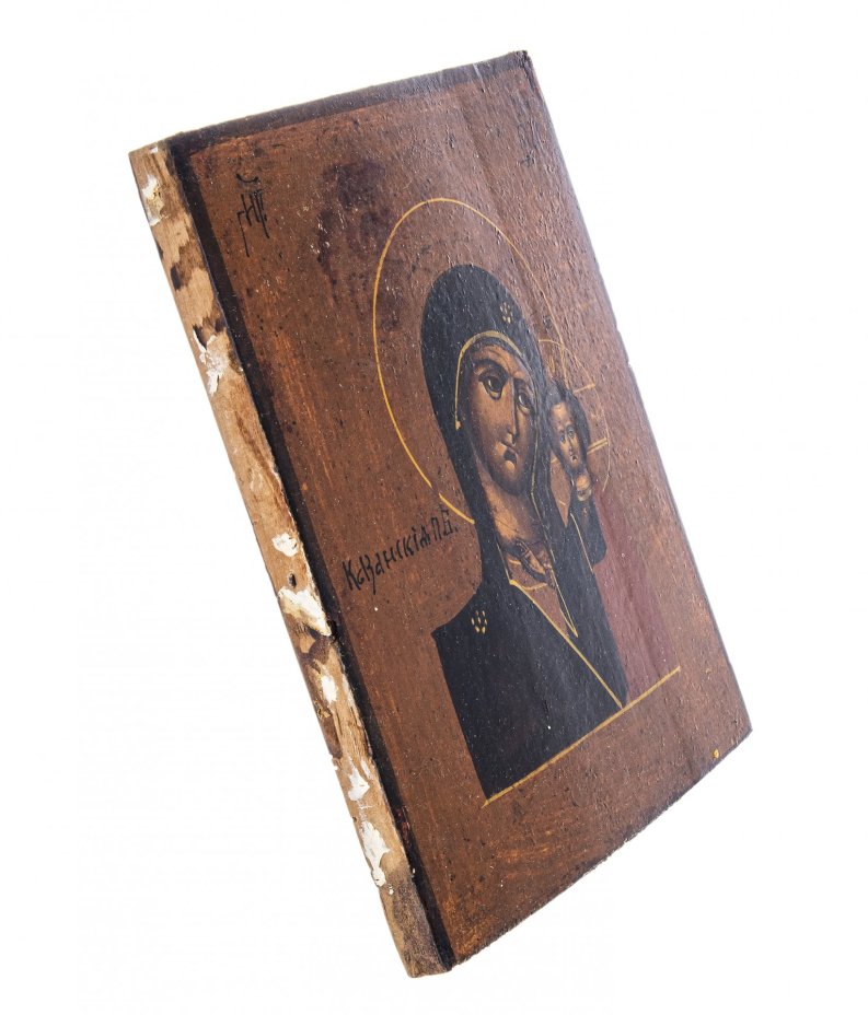 Икона "Казанская Божья Матерь" , дерево, темпера, Российская Империя, 1880-1900 гг.