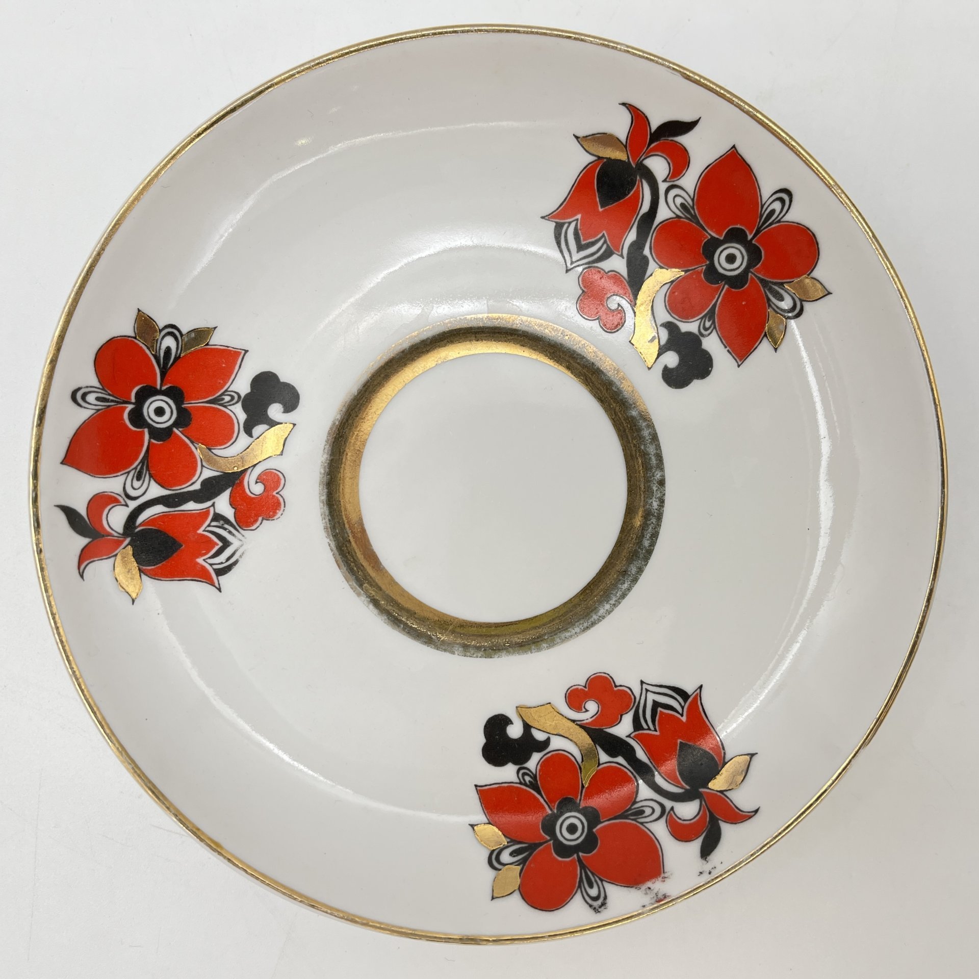 Чайная пара "Красный петух", автор рисунка А.В. Воробьевский