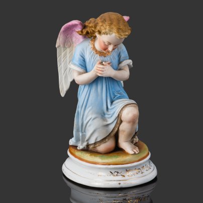 Статуэтка "Ангел", фарфор, роспись, золочение, Западная Европа, 1950-1970 гг.