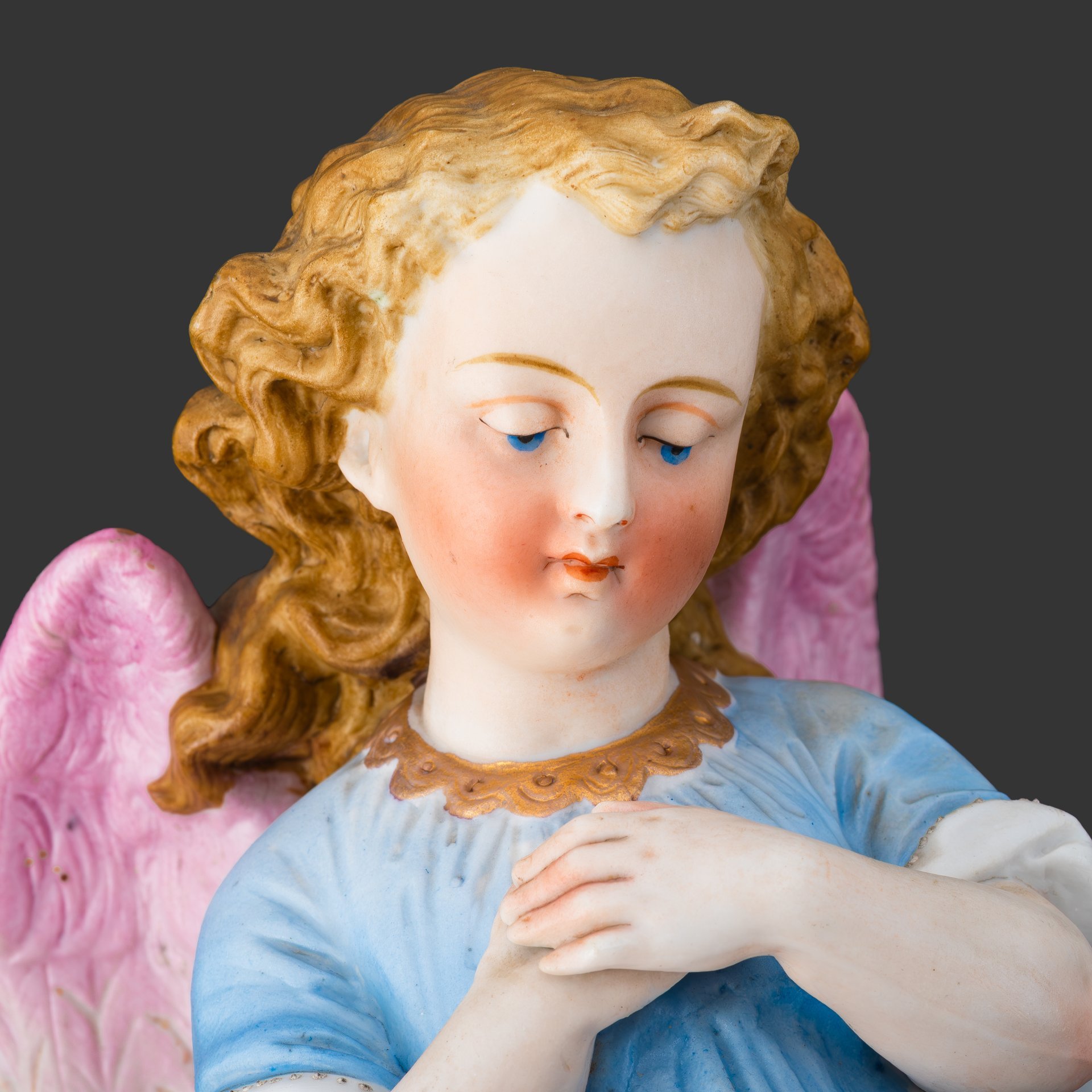 Статуэтка "Ангел", фарфор, роспись, золочение, Западная Европа, 1950-1970 гг.