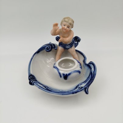 Подсвечник "Путти", фарфор, роспись, Европа, 1960-1980 гг.