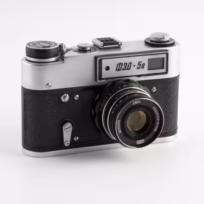 Фотоаппарат "ФЭД-5В", объектив "Индустар-61" в оригинальном кофре, Харьковский машиностроительный завод им. Дзержинского (ФЭД)